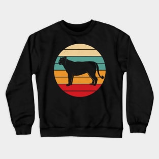 Lion Big Cat Retro Sunset Vintage African Animal Crewneck Sweatshirt